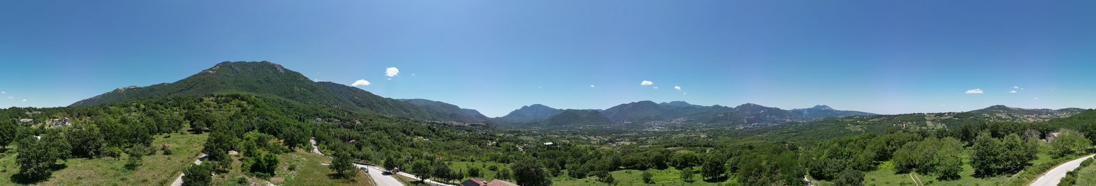 Panorama a 360 gradi dalle ville di Villa Maria a Bagnoli Irpino